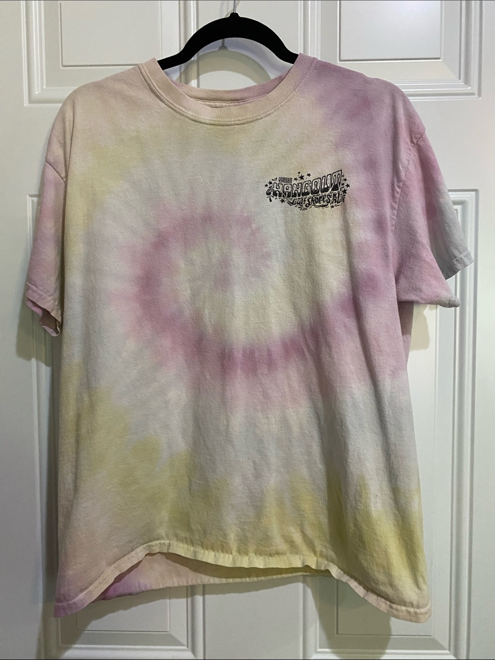 Pastel Tie-Dye Short Sleeve Tee in Pink & Yellow